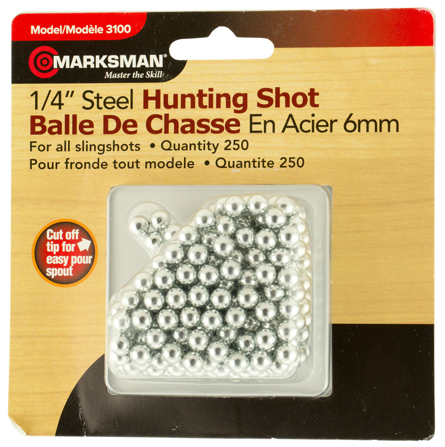 Beeman 0.25" Slingshot, 250/pack - 3100 - Marksman