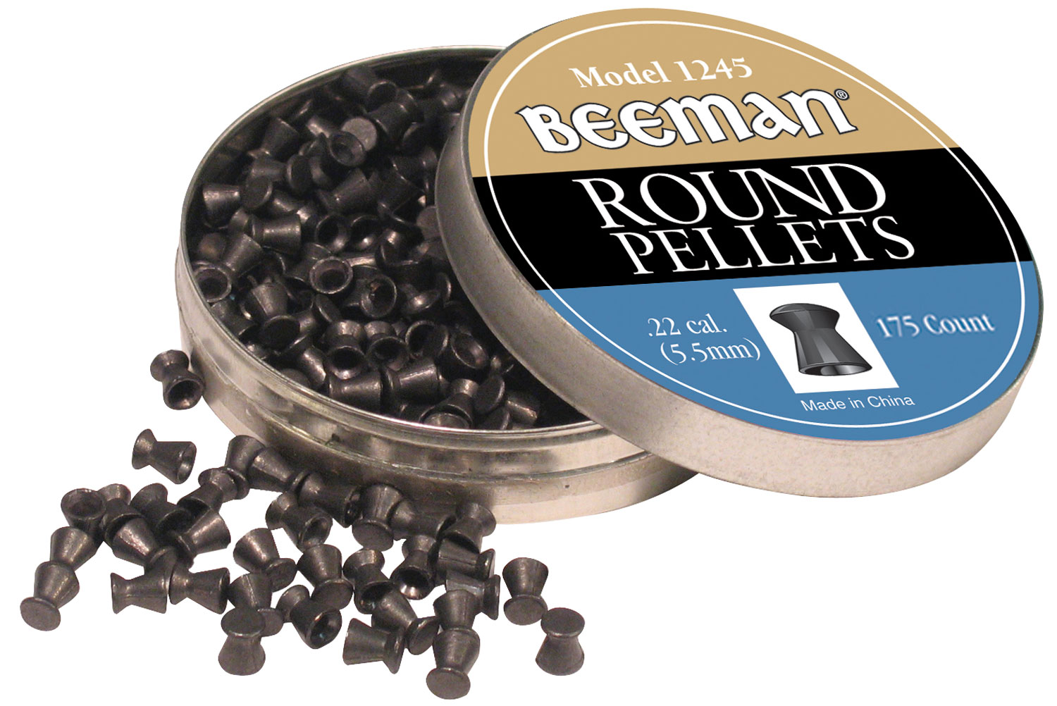 Beeman .22 Round Pellet, 175/pack - 1245 - Beeman