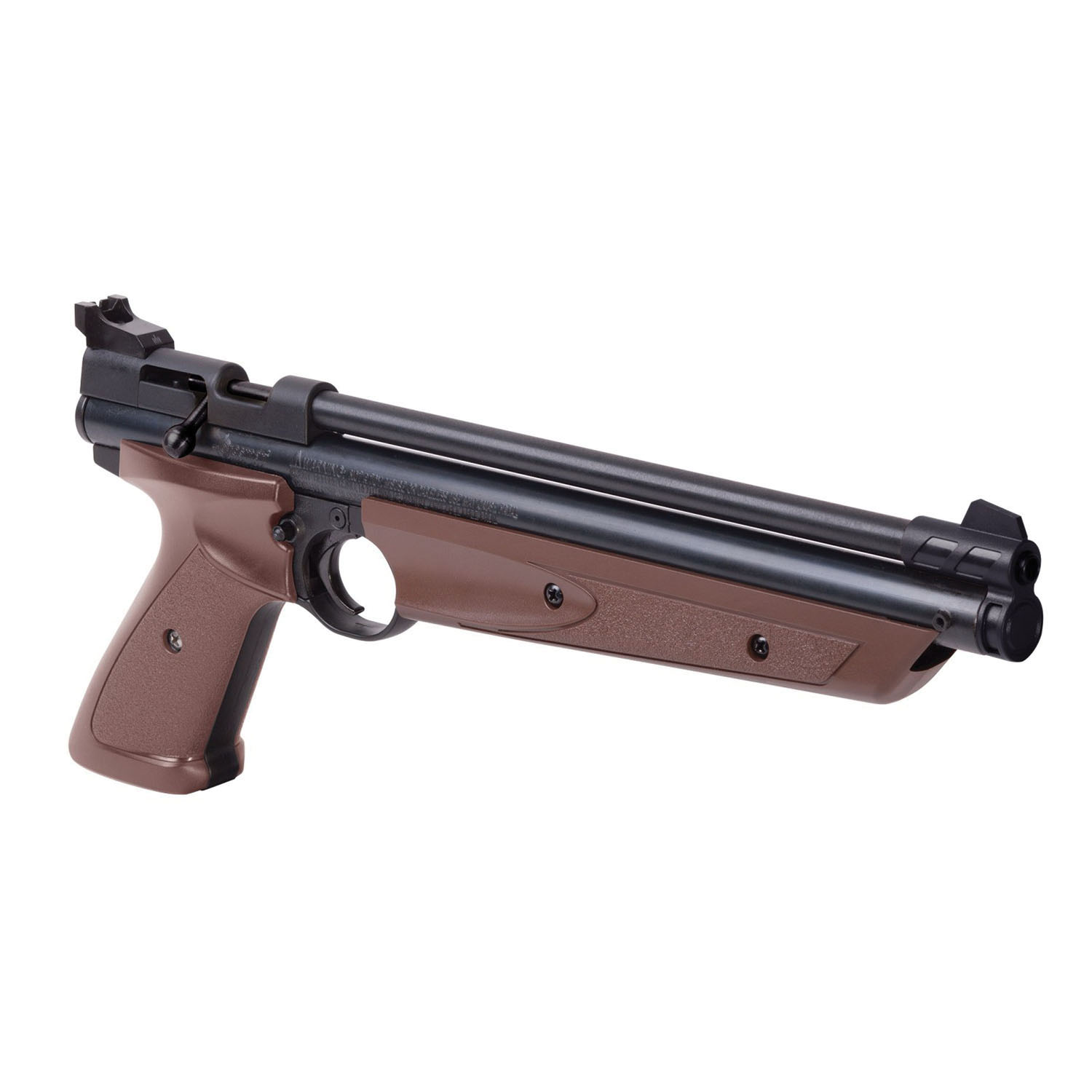 Crosman American Classic .177 Pellet/BB Air Pistol, Brown/Blk - P1377BR - Crosman