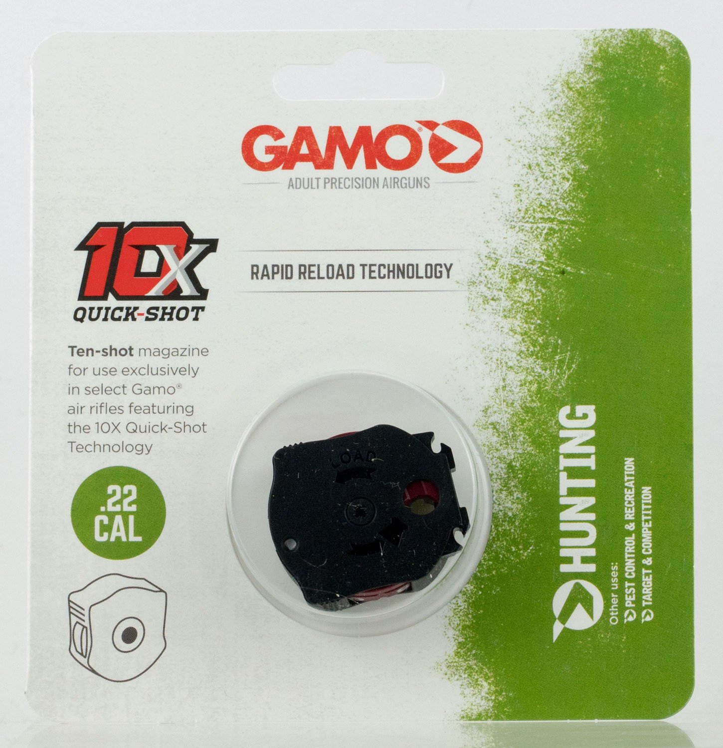 Gamo Outdoor 10 Round .22 Pellet Swarm Quick-Shot 10X Magazine, Black - 621258854 - Gamo Outdoor