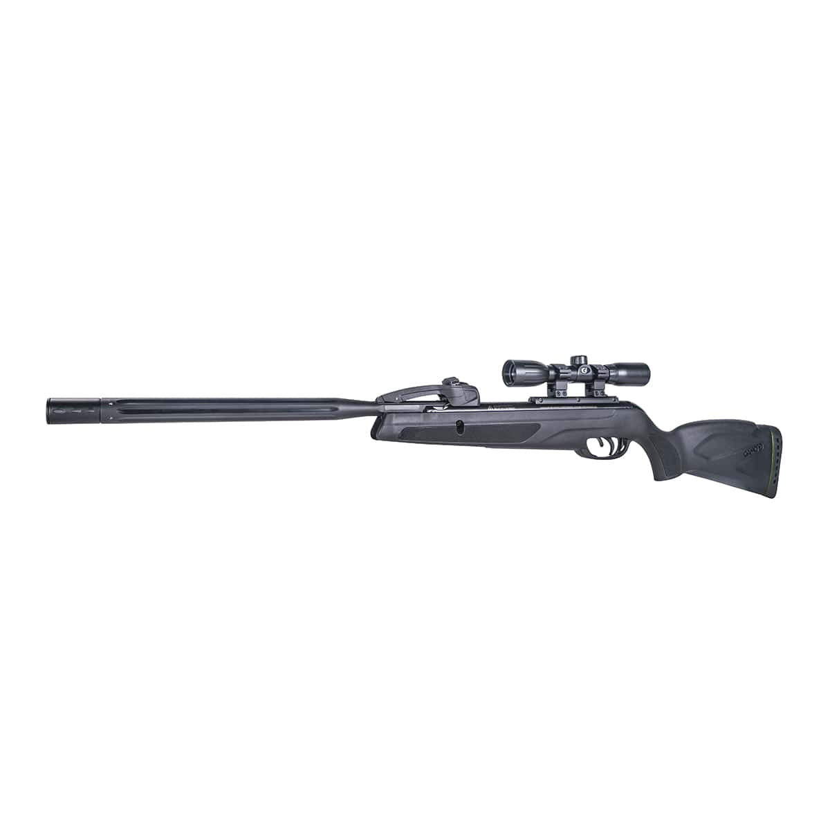 Gamo Outdoor Swarm Whisper .22 Break Open Air Rifle w/ 4x32mm Scope, Black - 611006875554