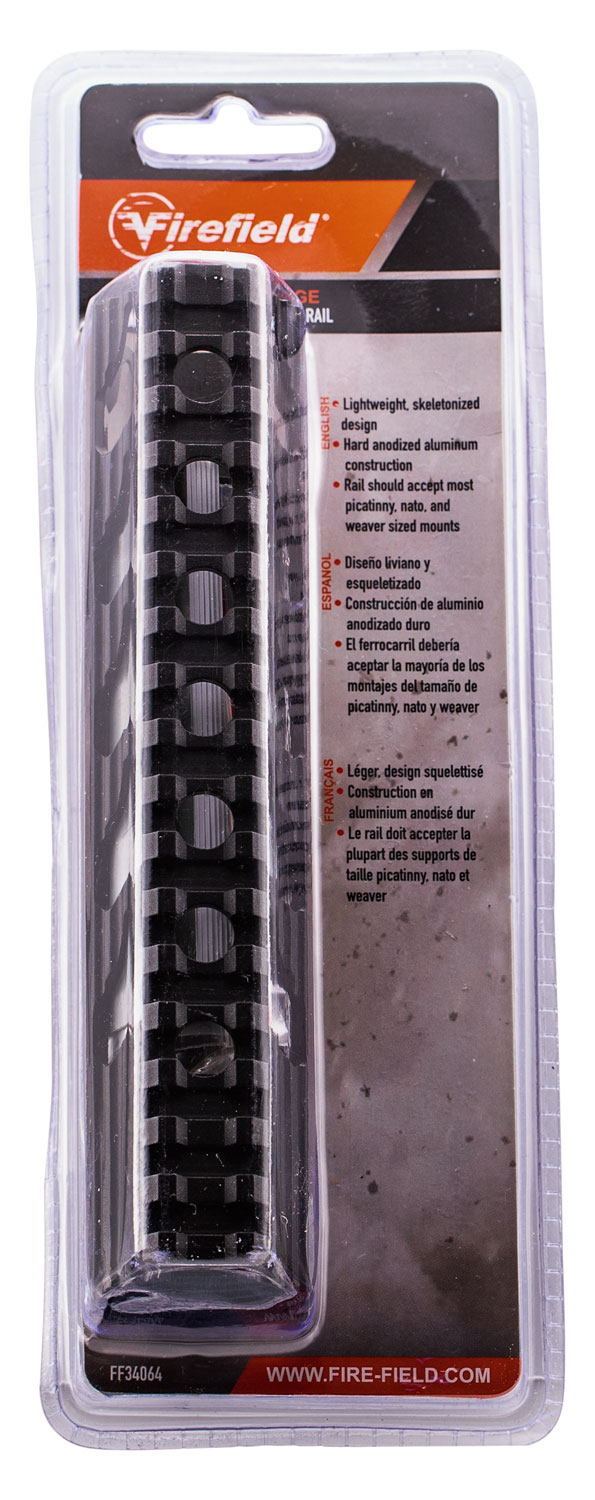 Firefield Verge M-LOK 7" Aluminum Picatinny Rail, Hardcoat Anodized Matte Black - FF34064 - Firefield