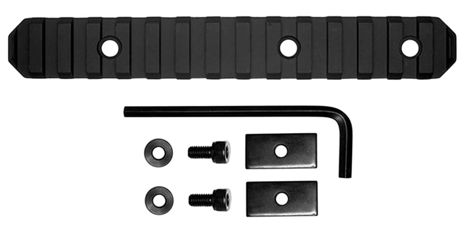 GrovTec Stock AR Aluminum 15-Slot Picatinny Rail, 6" L, Type III Anodized Black - GTSW191 - Grovtec Us Inc