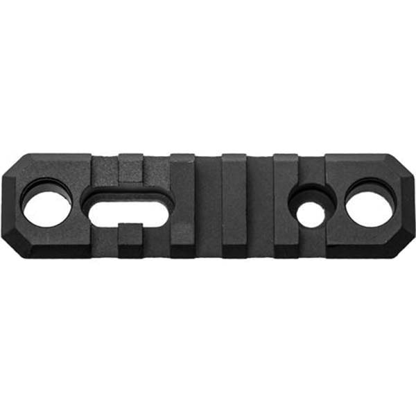 GrovTec Stock AR Aluminum 5-Slot Picatinny Rail, 3.1" L, Type III Anodized Black - GTSW192 - Grovtec Us Inc