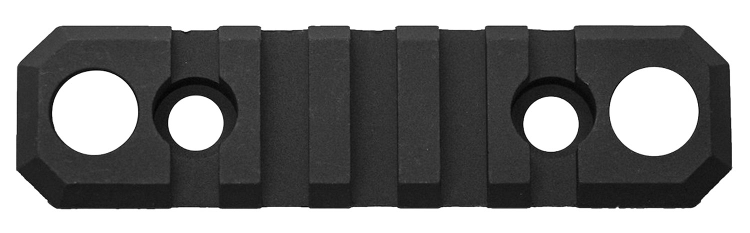 GrovTec M-LOK Aluminum 5-Slot Picatinny Rail w/ Push Button Base, 3.5" L, Type III Anodized Black - GTSW241 - Grovtec Us Inc