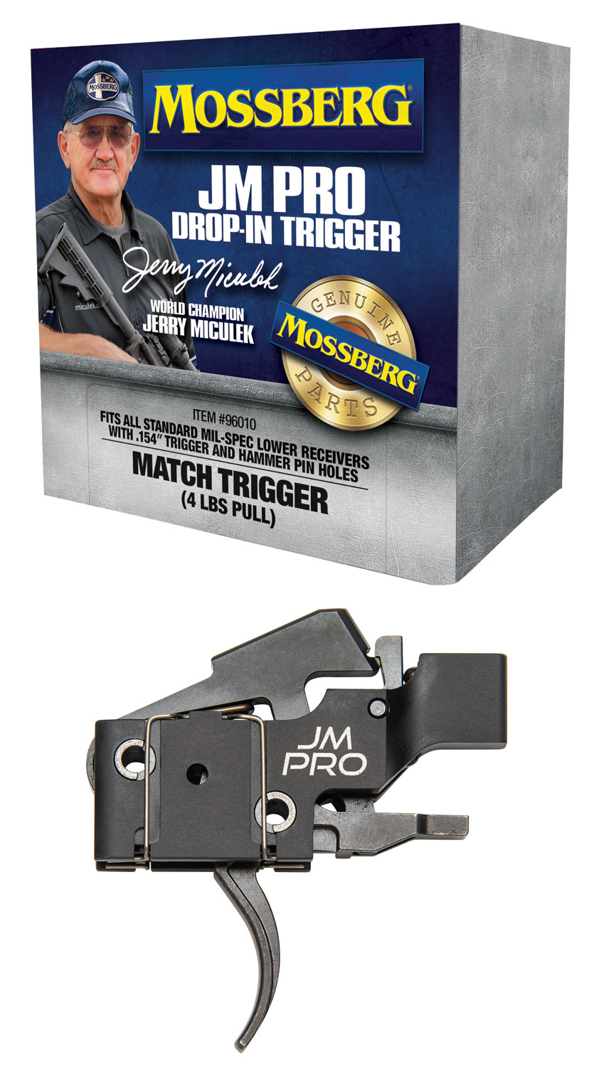 Mossberg JM Pro Match Drop-in Curved Trigger for AR-15/10 Rifle - 96010