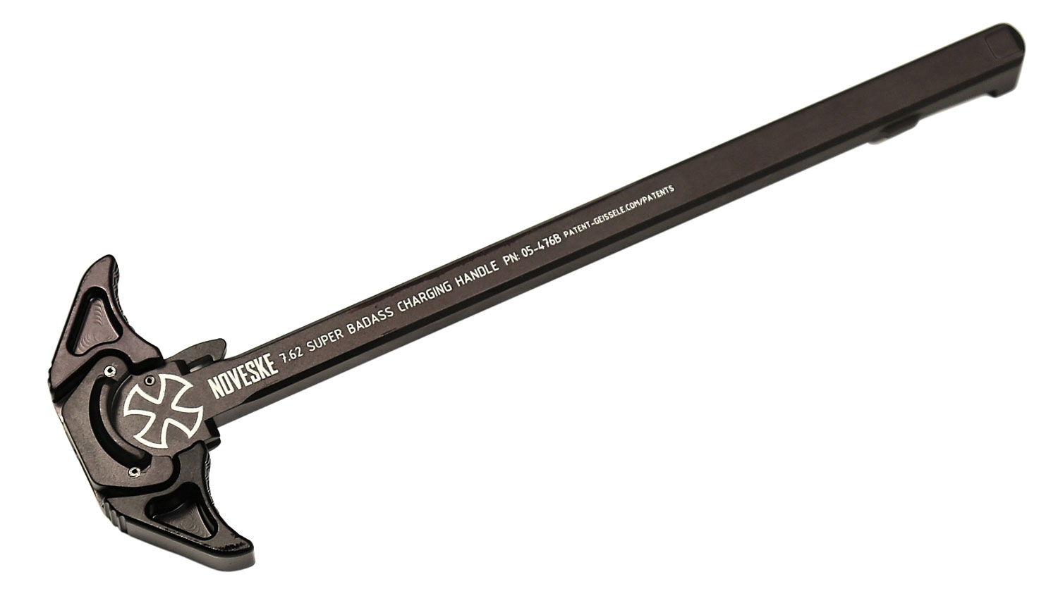 Noveske 7.62mm Super Badass Charging Handle, Hardcoat Anodized Black - 5000901 - Noveske