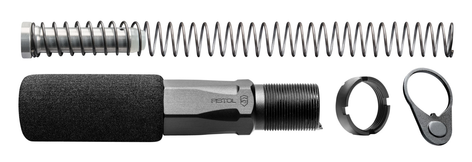 Phase 5 Buffer Tube Complete Assembly for AR Pistol, Black - HEX-2-C - Phase 5