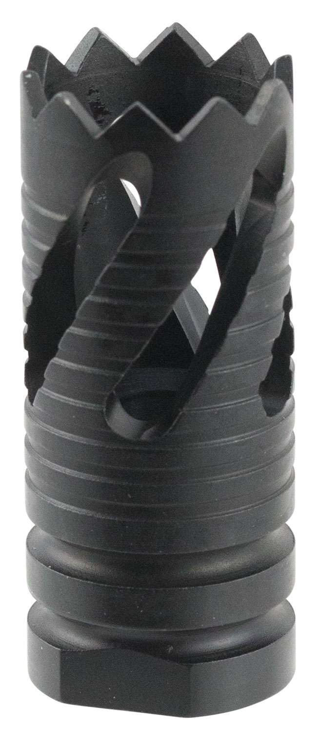 Tacfire 5/8-24 Thread Crown Style Muzzle Break, .308 Win/7.62x51mm, Black Oxide - MZ1021-3B - Tacfire