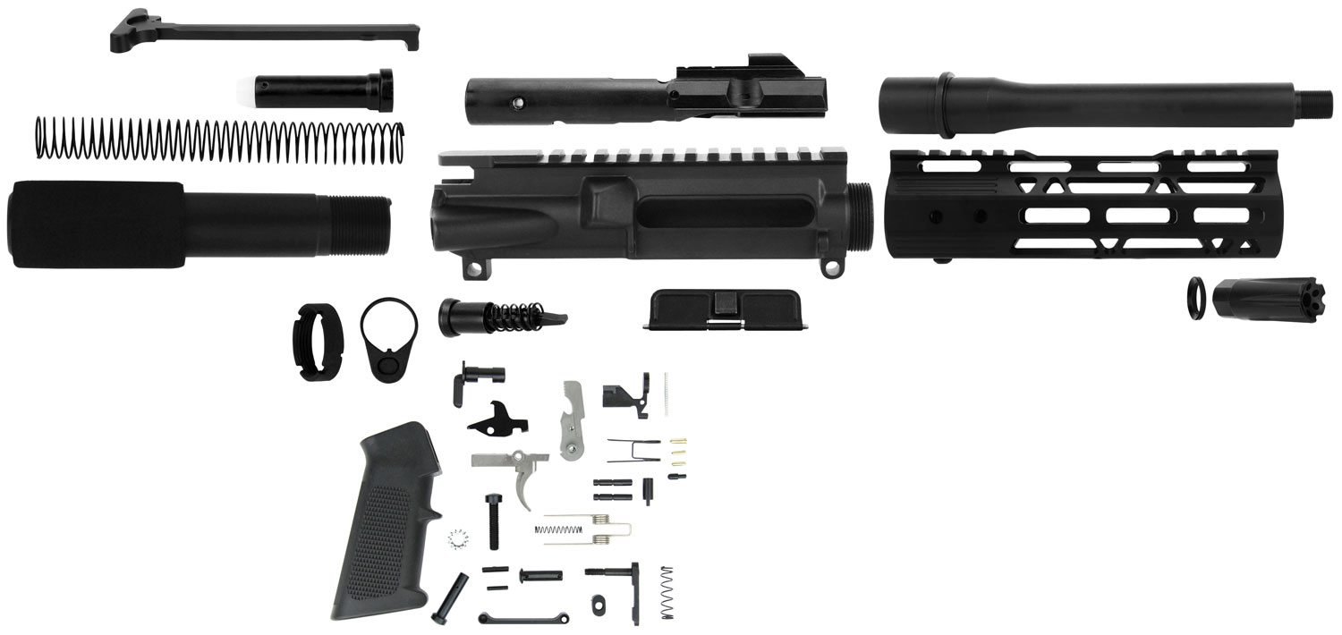 Tacfire Build Kit w/ 7.5" Nitride Black Barrel for AR 9mm Luger Pistol - PK9MM-LPK-7 - Tacfire