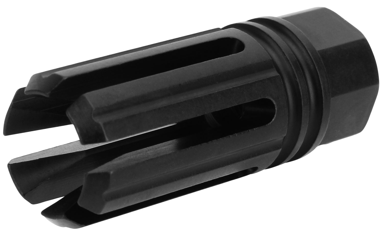 Tacfire 1/2-28 6-Prong Flash Hider Muzzle Brake, .223 Rem/5.56, Nitride Black - MZ1005-N - Tacfire
