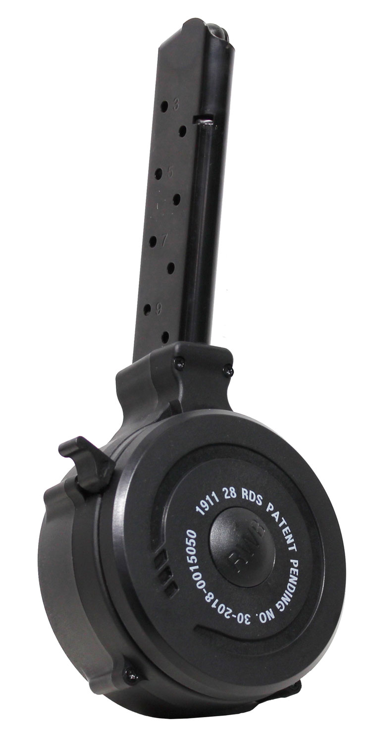 Iver Johnson Arms 28 Round .223 Rem/5.56 Drum Magazine, Black - IJ1911DRUM45 - Iver Johnson Arms