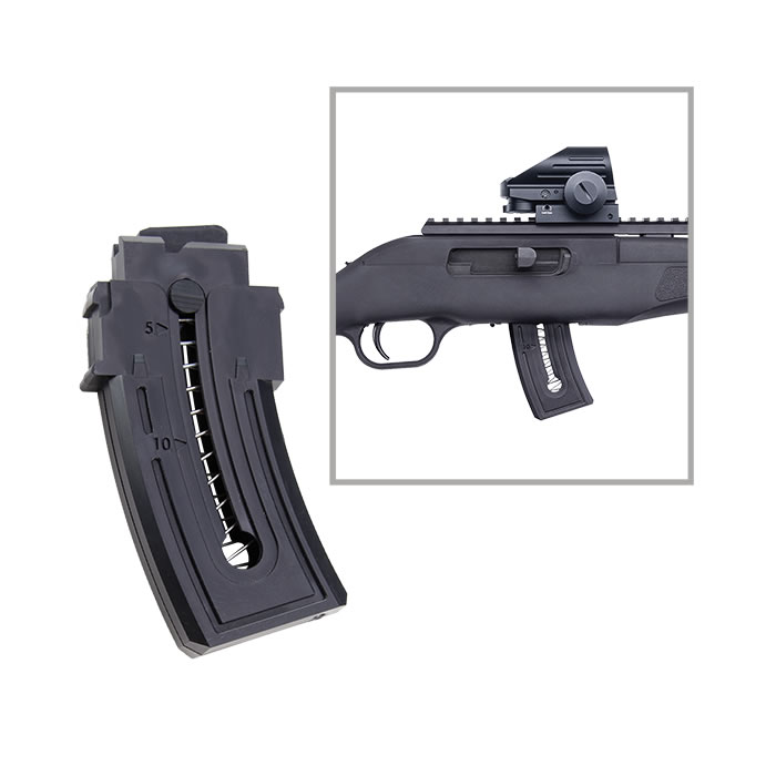 Mossberg 10 Round .22lr Blaze/Blaze-47 Detachable Magazine, Black - 95135