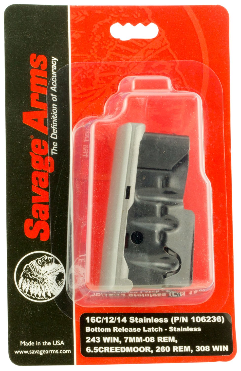 Savage Arms 3 Round 7mm Rem Mag/.338 Win Mag Detachable Magazine, Stainless Steel - 55125 - Savage Arms