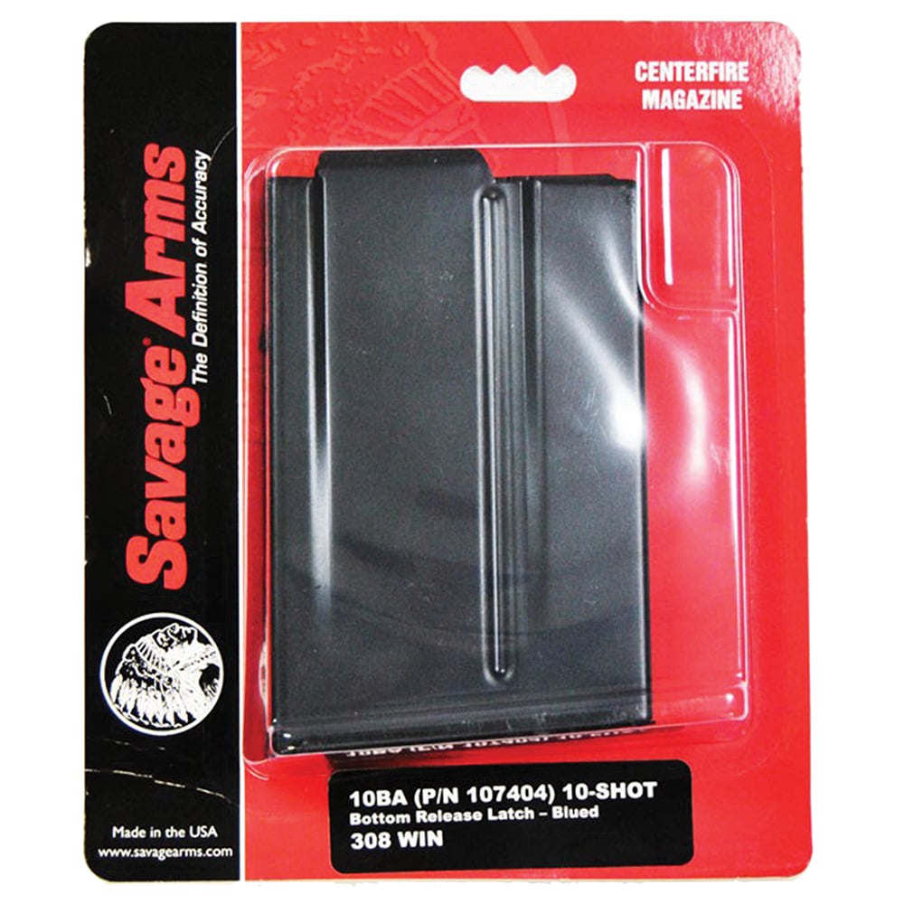 Savage Arms 10 Round .308 Win/7.62/6.5 Crd 10BA/BA Stealth/GRS Detachable Magazine, Matte Blue - 55183 - Savage Arms