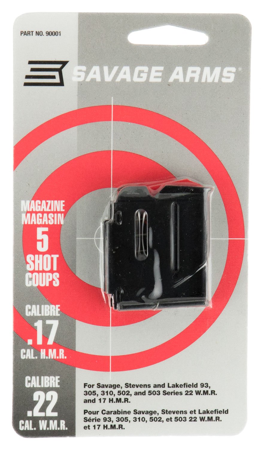 Savage Arms 5 Round .17 HMR/.22 WMR Detachable Magazine, Blue - 90001 - Savage Arms