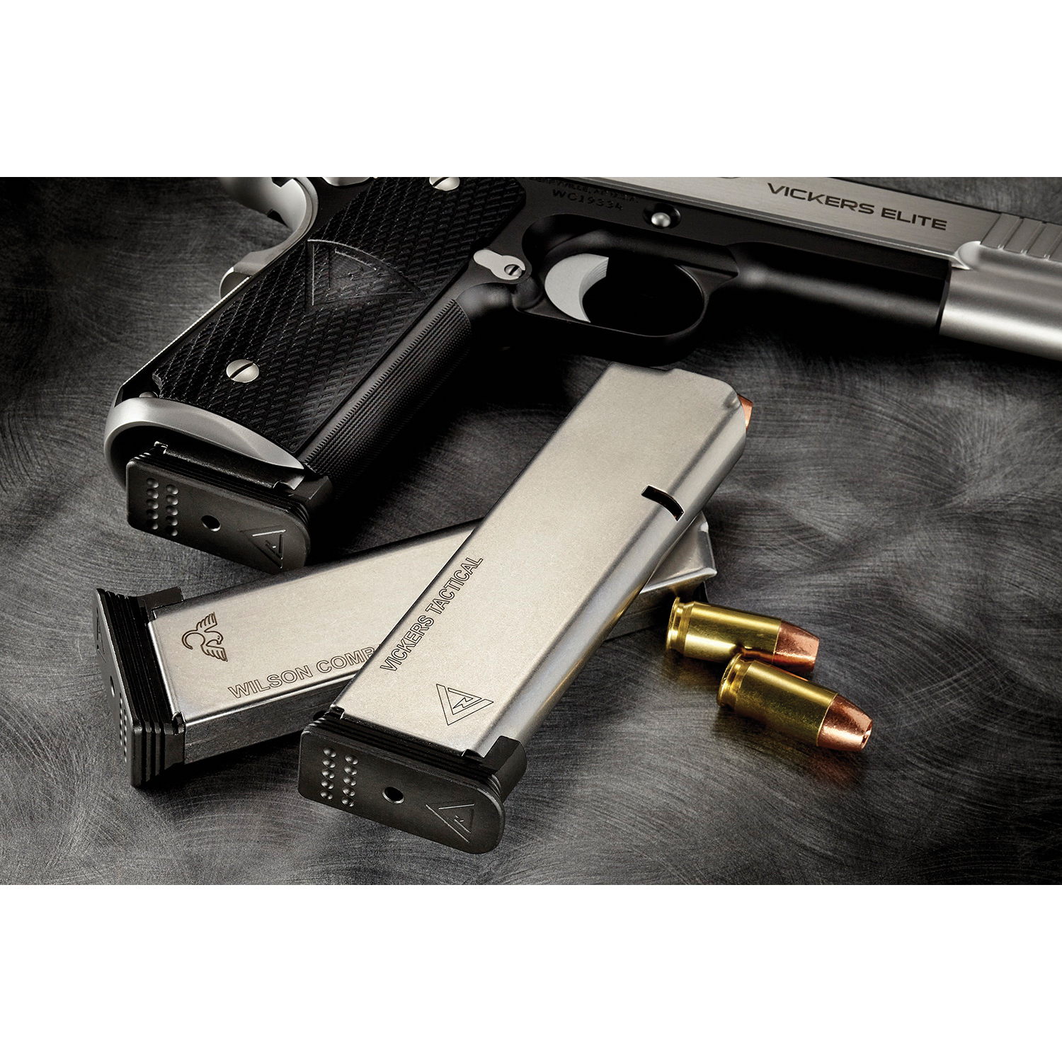 Wilson Combat ETM Vickers Duty 8 Round .45 ACP 1911 Detachable Magazine, Stainless Steel - 800 - Wilson Combat