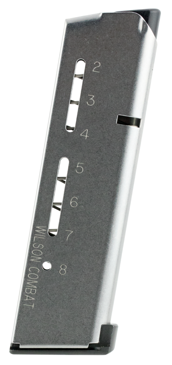 Wilson Combat 8 Round .45 ACP 1911 Detachable Magazine w/ Low-Profile Steel Base Pad, Stainless Steel - 500C - Wilson Combat