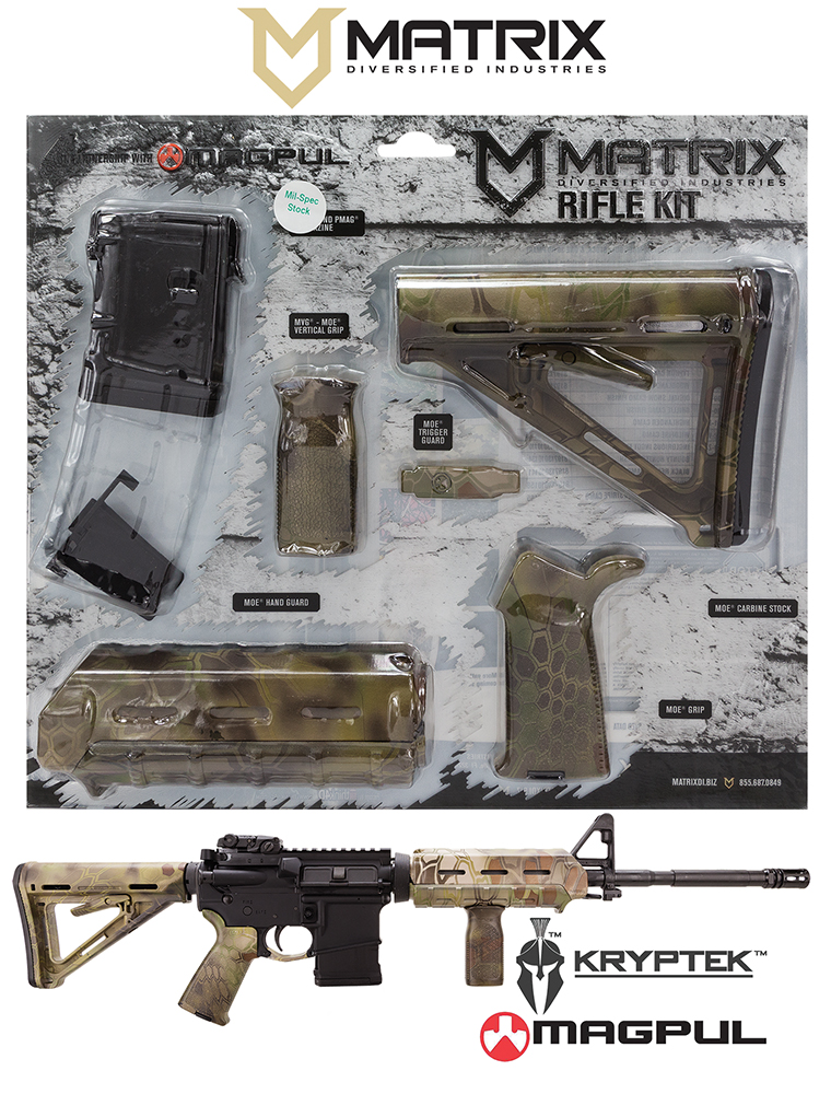 Matrix Diversified Industry Commercial-Spec Magpul MOE Furniture Kit, Kryptek Mandrake - MAGCOM61KM - Mdi