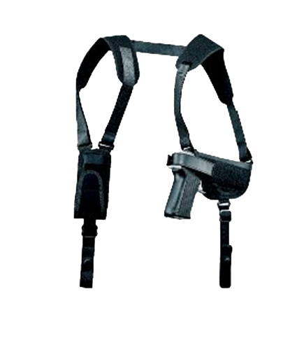 Uncle Mike's Pro Pak Size 5 Right Hand 4.5" to 5" Large Autos Horizontal Shoulder Holster, Textured Black - 77050