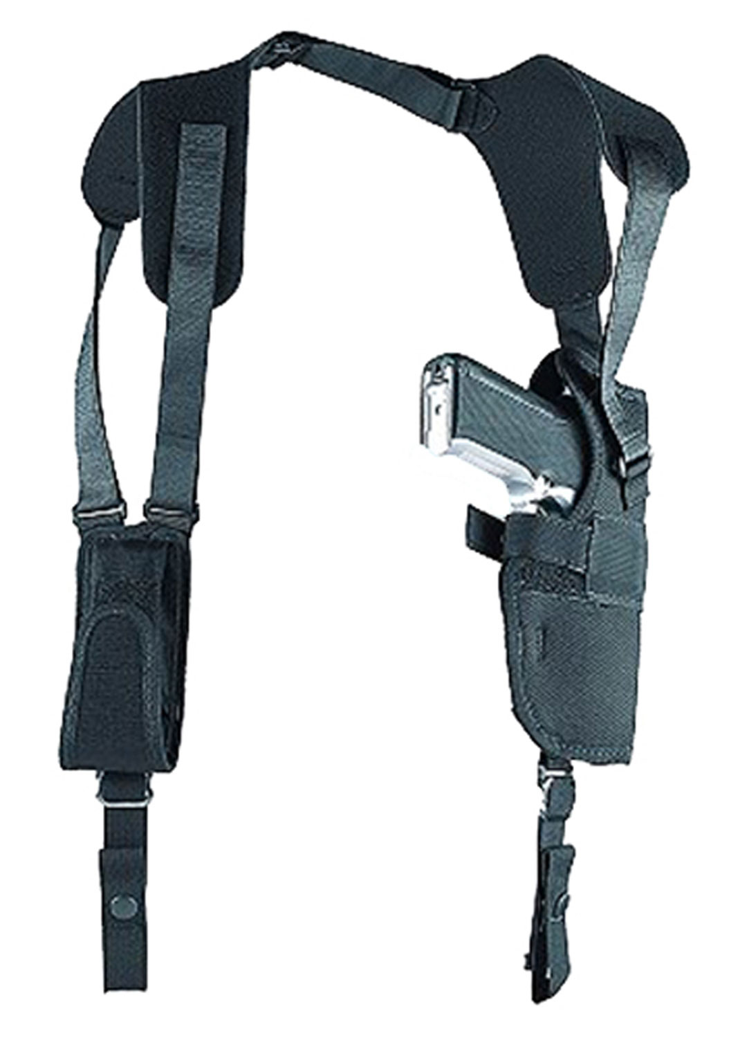Uncle Mike's Sidekick Size 0 Right Hand 2" to 3" Small/Medium Autos Vertical Shoulder Holster, Textured Black - 83001 - Uncle Mike's