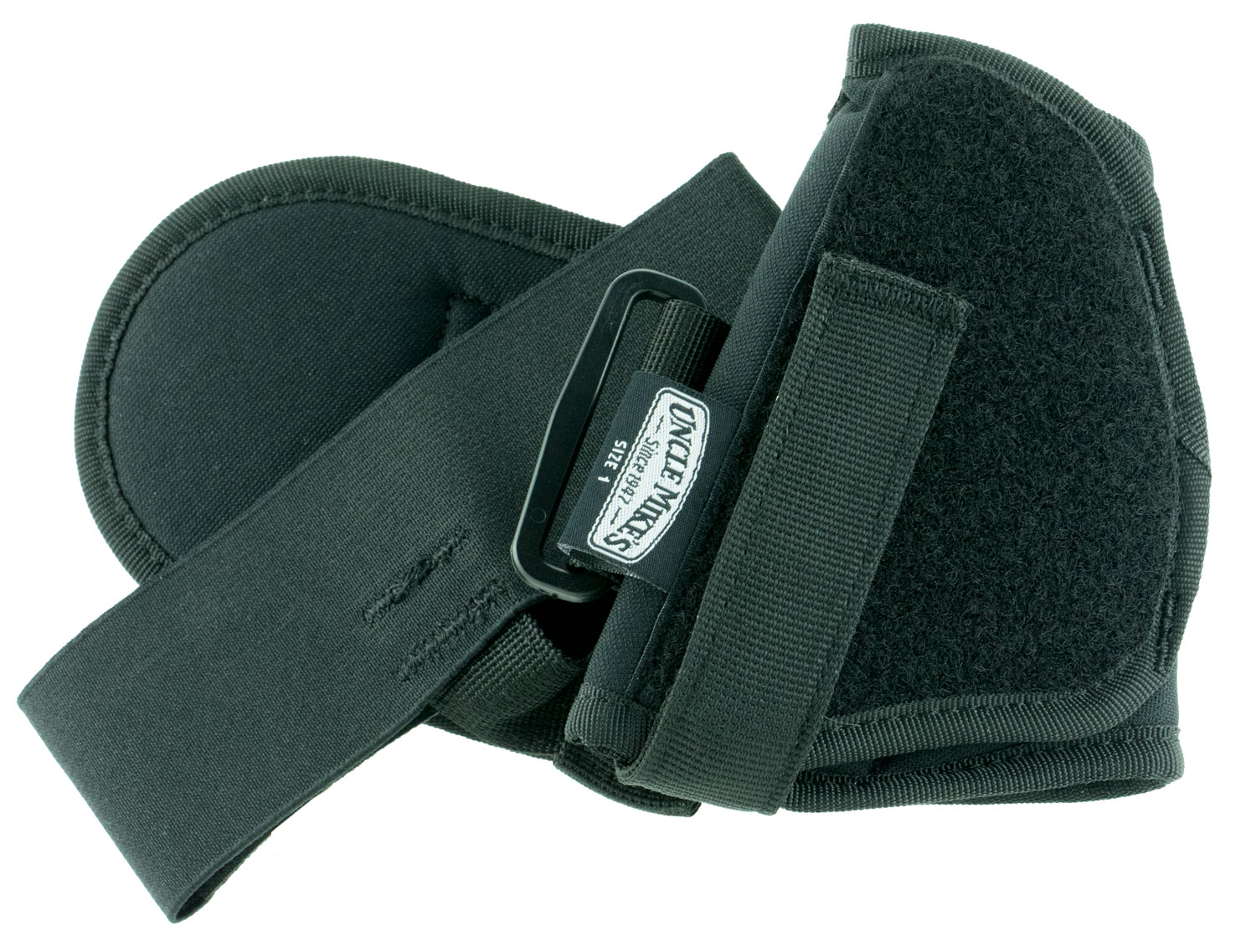 Uncle Mike's Size 1 Right Hand 3" to 4" .32 to .380 Medium Autos Ankle Holster, Textured Black - 88211 - Uncle Mike's