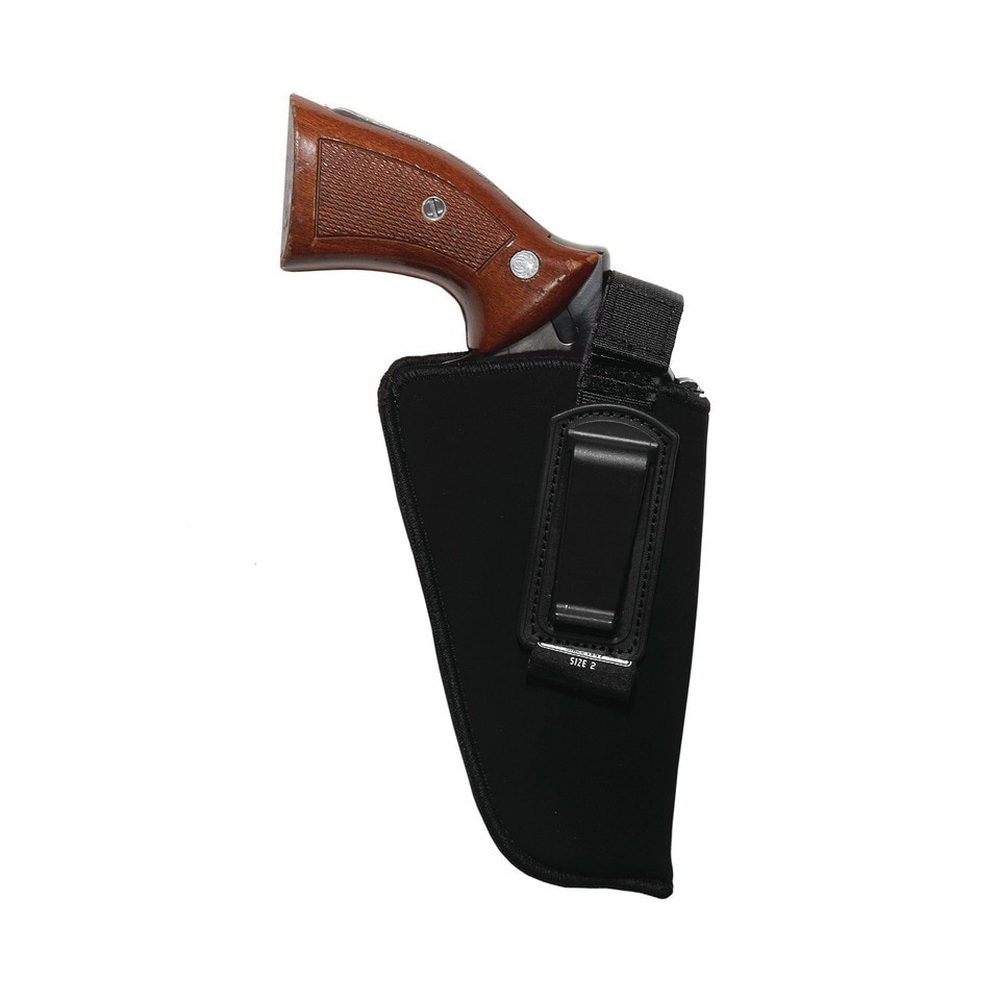Uncle Mike's Size 2 Right Hand 4" Medium/Intermediate Autos Inside-The-Pant Holster w/ Retention Strap, Textured Black - 76021 - Uncle Mikes
