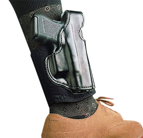 DeSantis Gunhide Die Hard Ankle Rig Right Hand S&W Bodyguard .380 Concealment Holster, Smooth Black - 014PCU7Z0