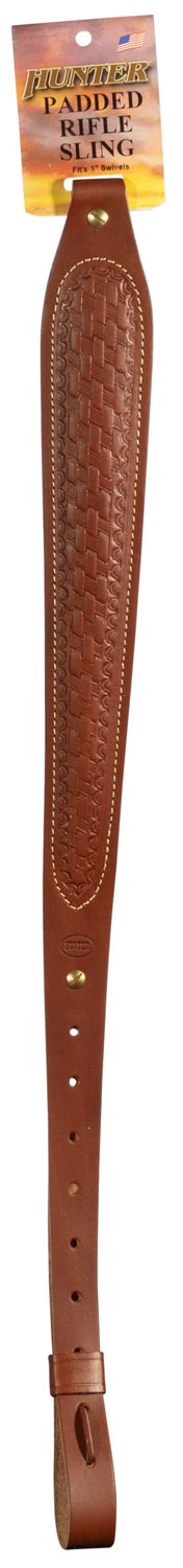 Hunter Company Cobra Padded Sling w/ Basket Weave, Brown - 27149 - Hunter Company