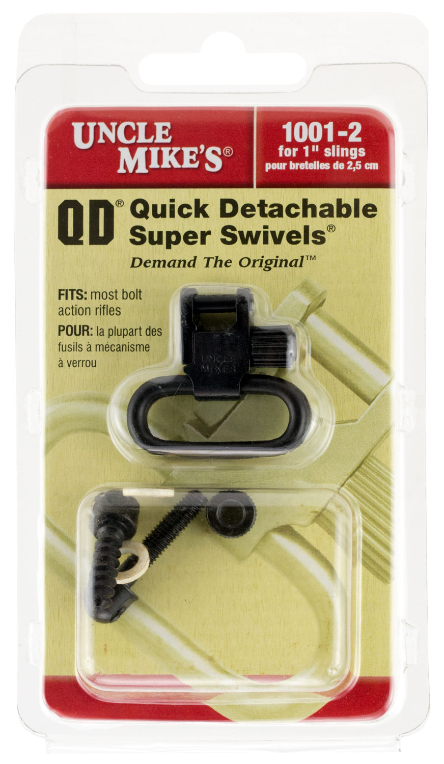 Uncle Mike's 1" Quick Detach Sling Swivel for Remington 760/7600/Pre 1968, Black - 12212