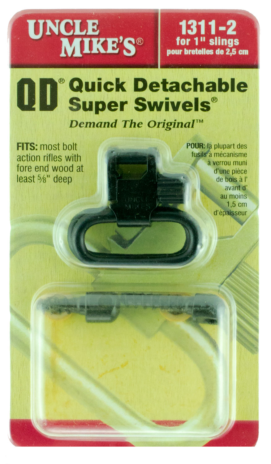 Uncle Mike's 1" Quick Detach Wood Screw Type Sling Swivel, Blue - 13112