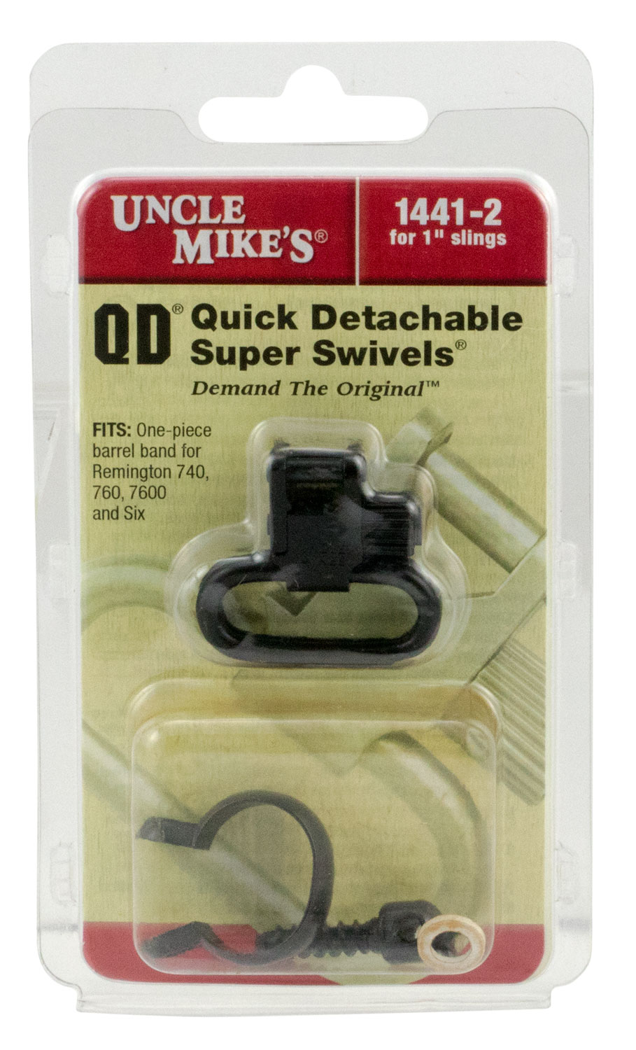 Uncle Mike's 1" Quick Detach Sling Swivel for Remington 760/7600, Black - 14412