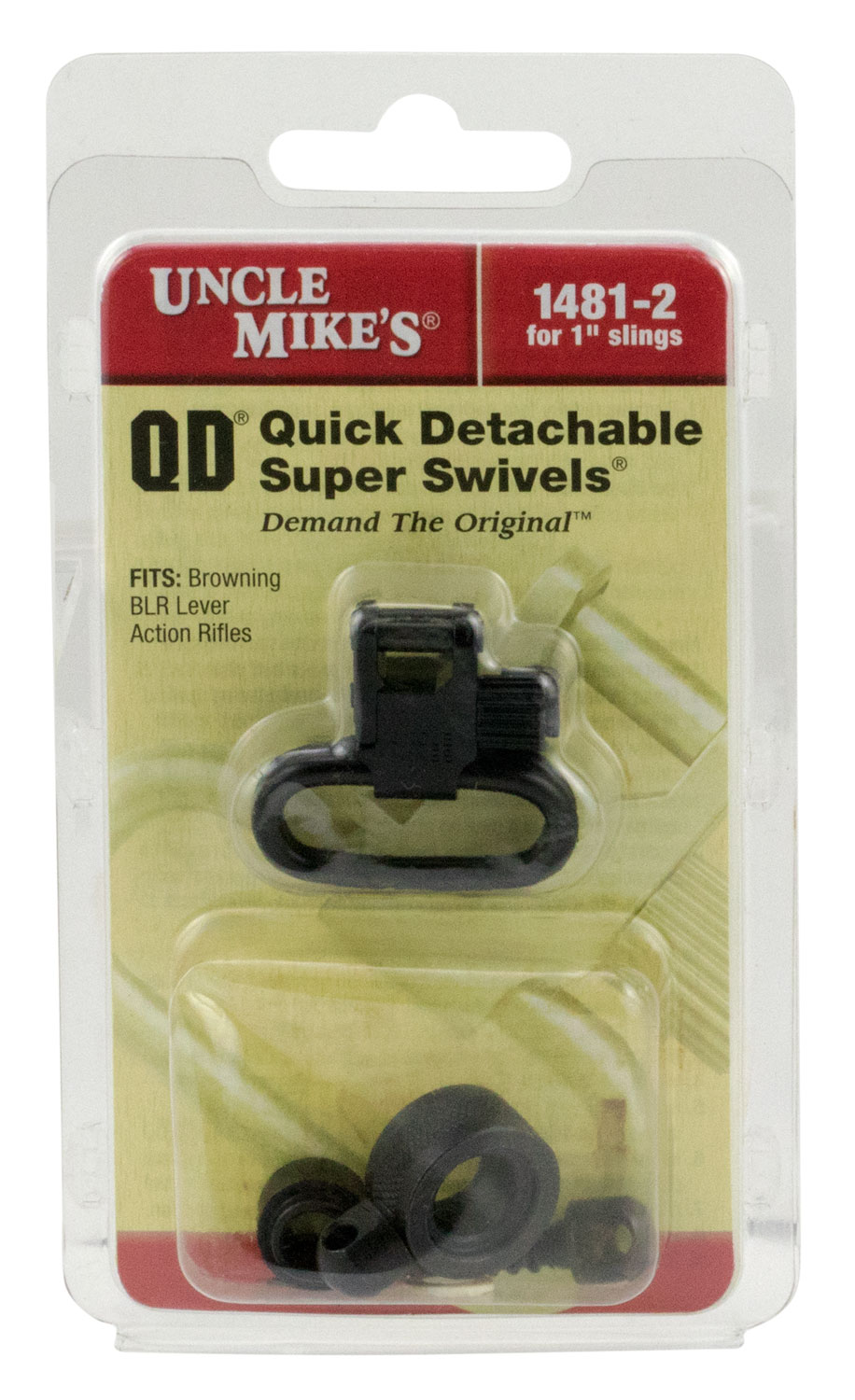 Uncle Mike's 1" Quick Detach Sling Swivel for Browning BLR, Black - 14812