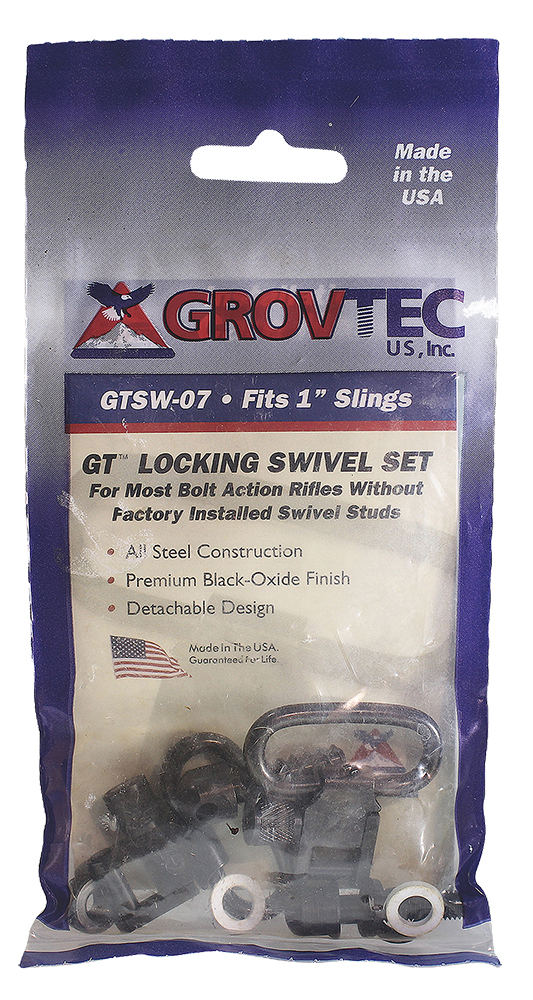 GrovTec 1" Machine Screw Forend Locking Swivel Set, Black Oxide - GTSW07 - Grovtec Us Inc