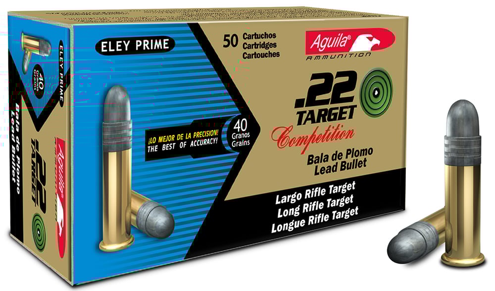 Aguila Target .22 LR 40 gr Lead Round Nose Ammo, 50/box - 1B222500 - Aguila