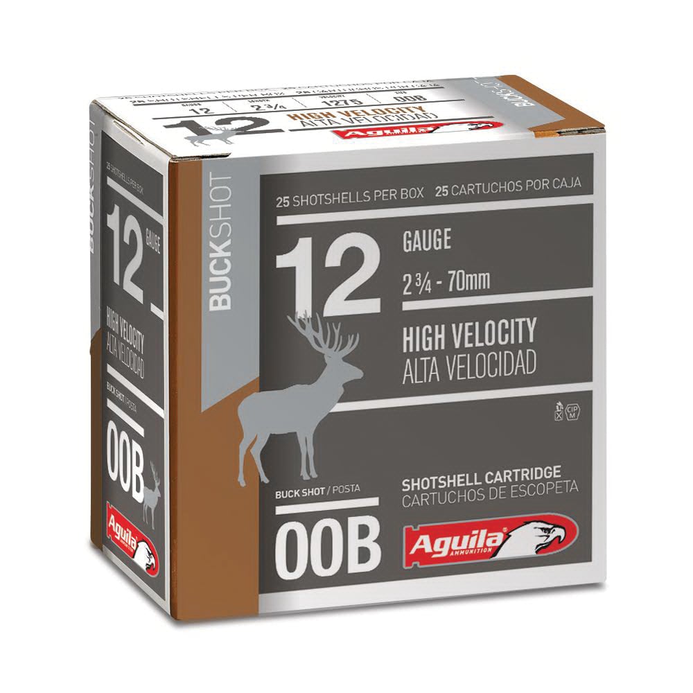 Aguila Field 2.75" 12 Gauge Ammo 00 Buck, 25/box - 1CHB1320 - Aguila