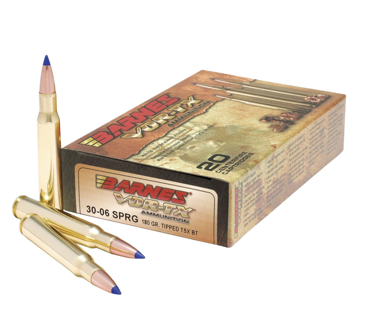 Barnes Bullets VOR-TX 120 gr Tac-TX Boat Tail .300 Blackout Ammo, 20/box - 30827 - Barnes