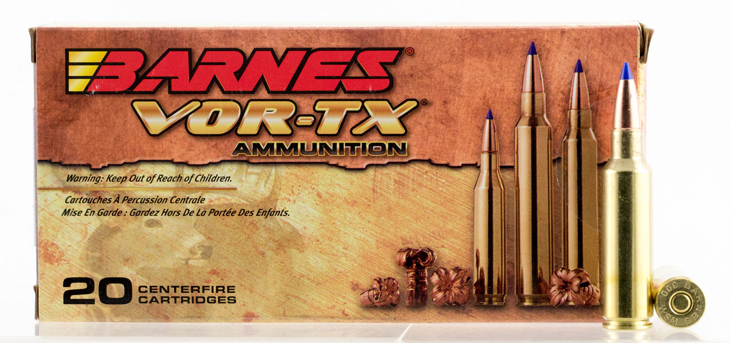 Barnes Bullets VOR-TX 165 gr Tipped TSX Boat Tail .300 WSM Ammo, 20/box - 21536 - Barnes
