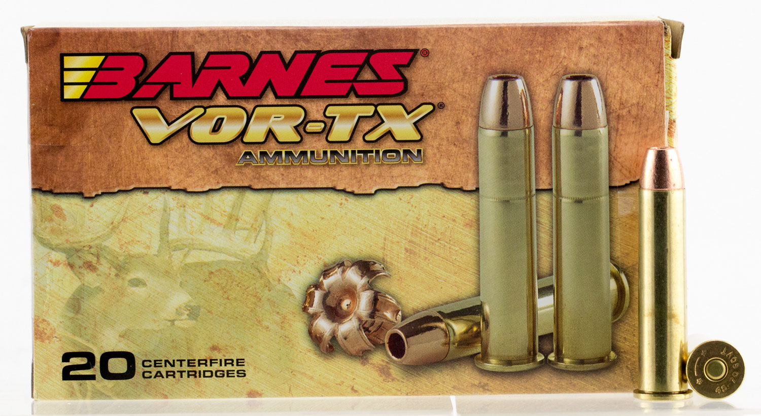Barnes Bullets VOR-TX 300 gr TSX Flat Nose .45-70 Ammo, 20/box - 21579 - Barnes