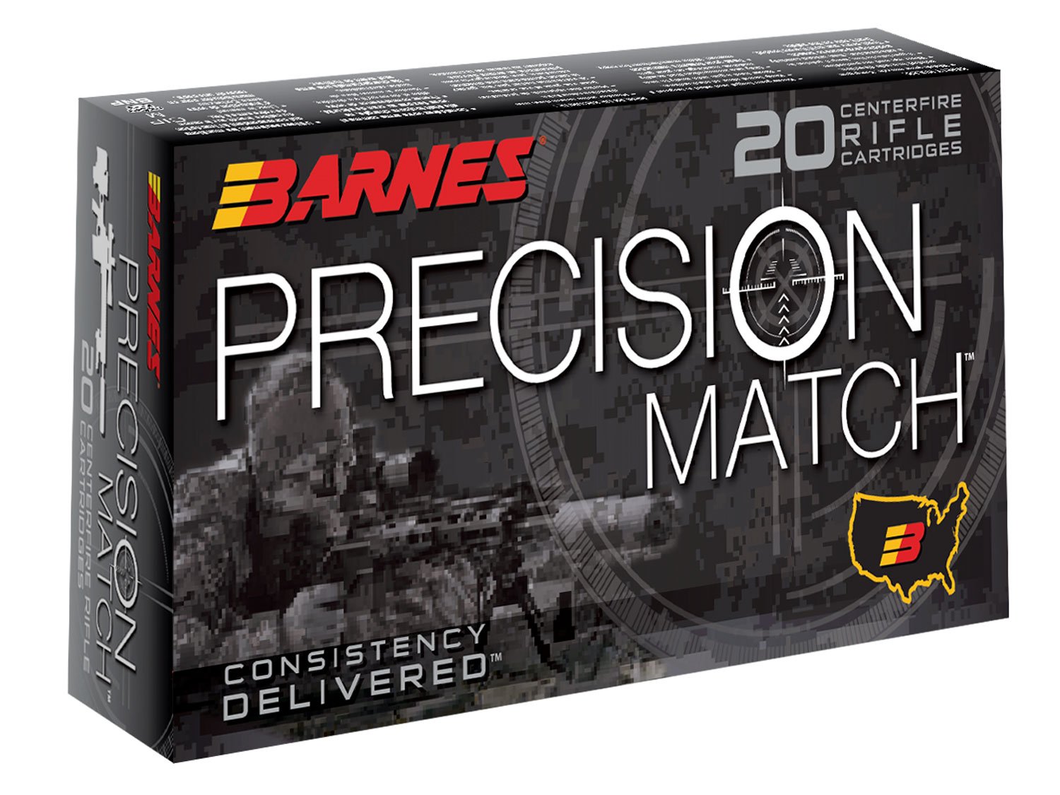 Barnes Bullets Precision 69 gr Open Tip Match Boat Tail 5.56 Ammo, 20/box - 30846 - Barnes