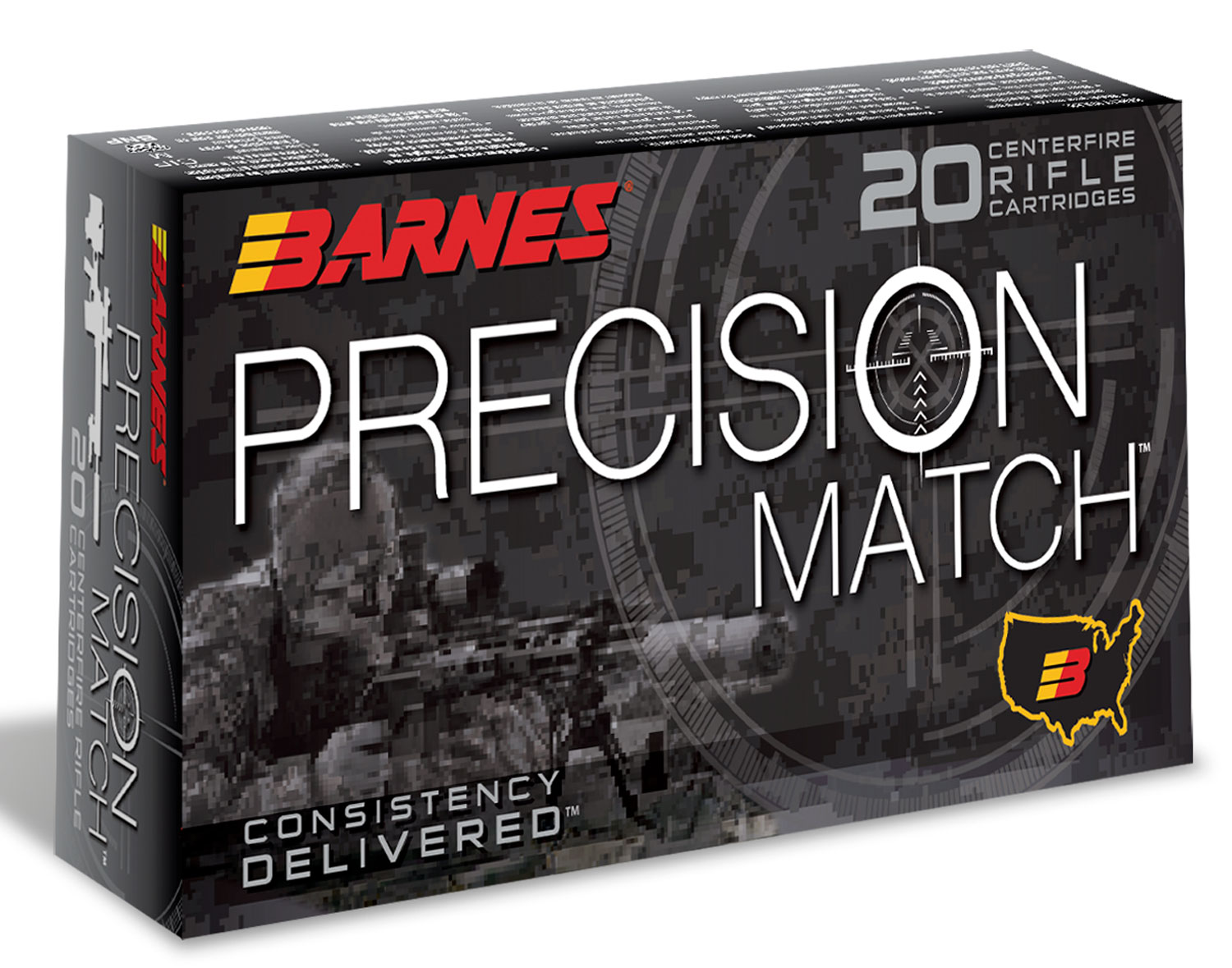 Barnes Bullets Precision 112 gr Open Tip Match Boat Tail 6mm Creedmoor Ammo, 20/box - 0814 - Barnes