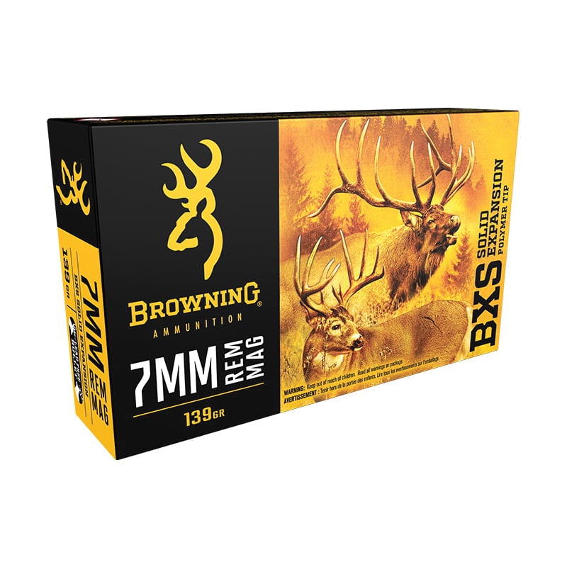 Browning BXS 139 gr Terminal Tip 7mm Rem Mag Ammo, 20/box - B192400071 - Browning