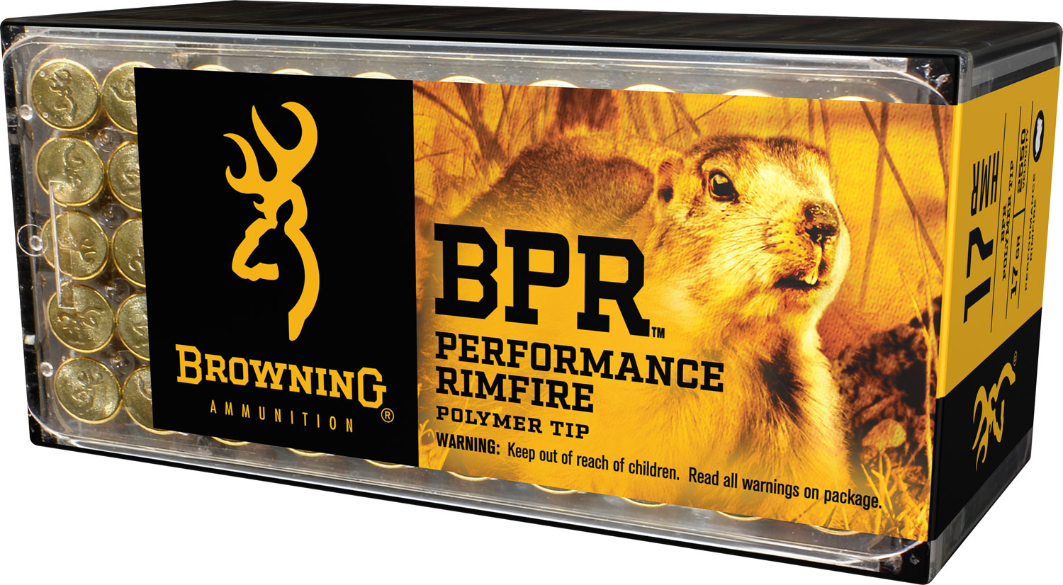 Browning BPR Performance 17 gr Polymer Tip .17 HMR Ammo, 50/box - B195117050 - Browning