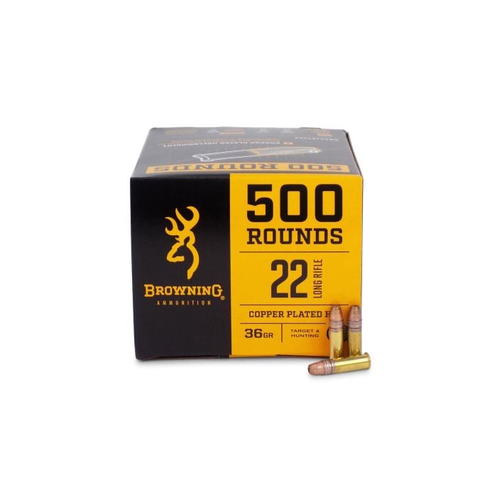 Browning BPR Performance .22LR 36 gr Plated Hollow Point Ammo, 500rds - B194122000