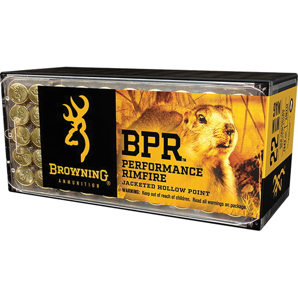 Browning BPR Performance 40 gr Jacketed Hollow Point .22 WMR Ammo, 50/box - B195122050