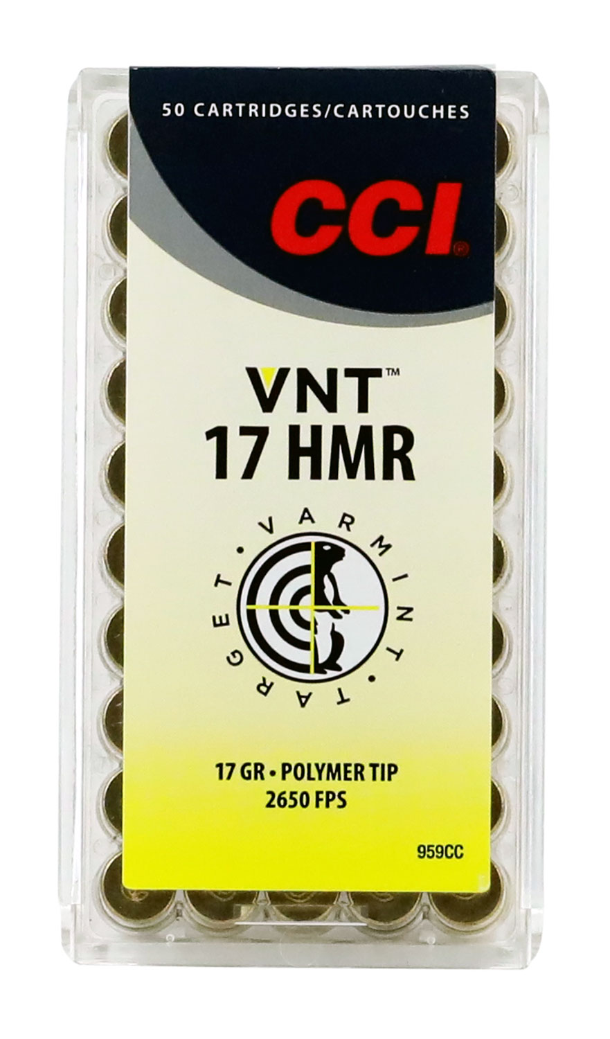 CCI 17 gr VNT .17 HMR Ammo, 50/box - 959CC - Cci