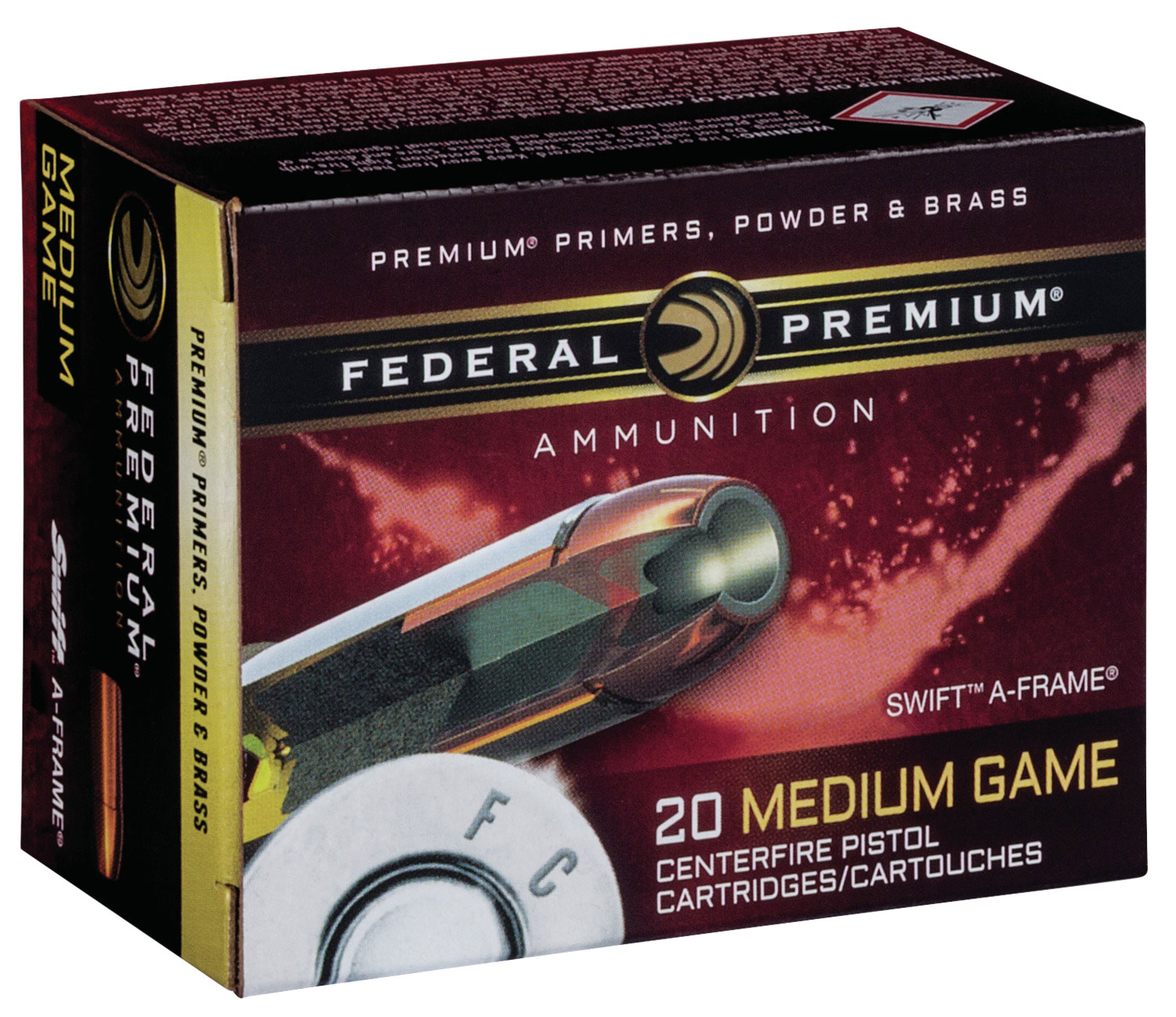 Federal 300 gr Swift A-Frame .454 Casull Ammo, 20/box - PD454SA - Federal