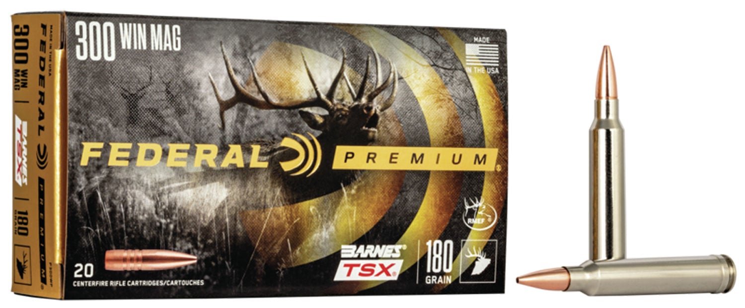 Federal Premium Barnes TSX 180 gr Triple-Shock X .300 Win Mag Ammo, 20/box - P300WP - Federal
