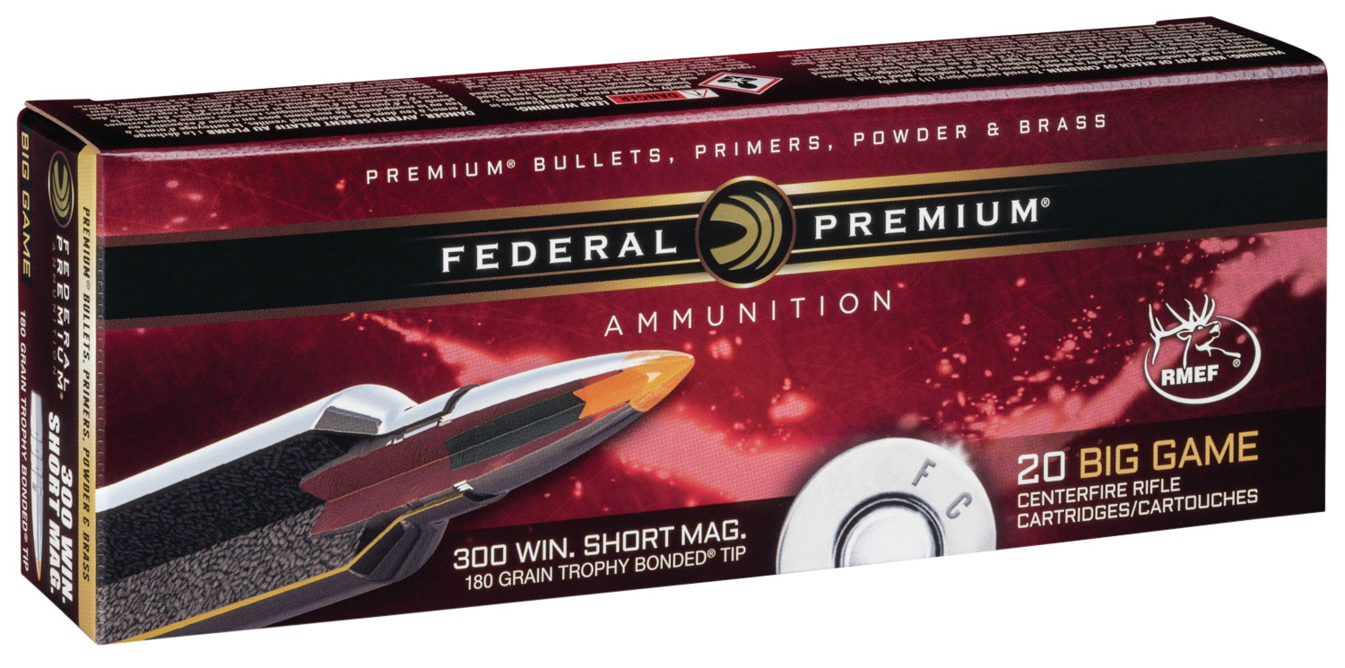 Federal Premium 180 gr Trophy Bonded Tip .300 WSM Ammo, 20/box - P300WSMTT1 - Federal Ammo