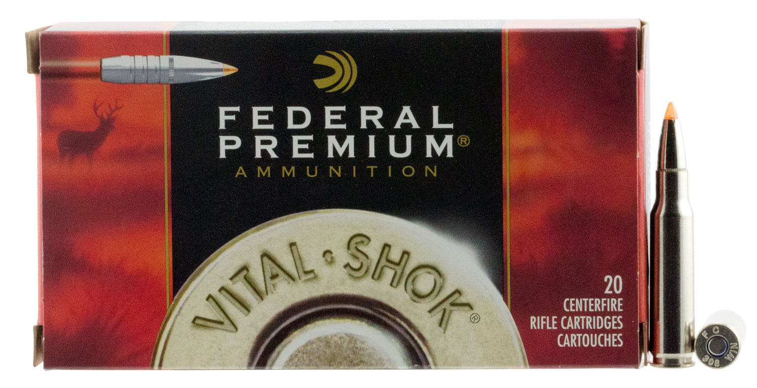 Federal Premium 180 gr Trophy Bonded Tip .308 Win Ammo, 20/box - P308TT1 - Federal